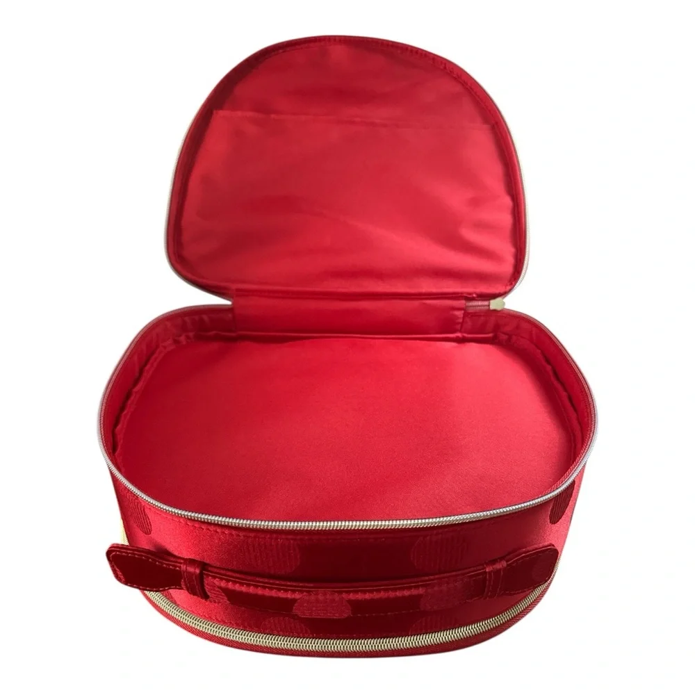 Estée Lauder 2025 Holiday Red Polka Dot Cosmetic Train‎ Case Only NEW No Tags